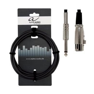 Кабель микрофонный Alpha Audio Pro Line XLR(f)/Mono Jack 6,3 мм (1,5 м) 190.570