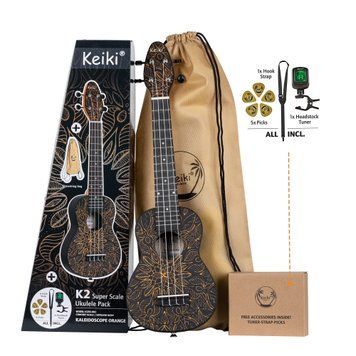 Укулеле сопрано Ortega Keiki Pack K2SS-OKC Sopano Super Scale Orange
