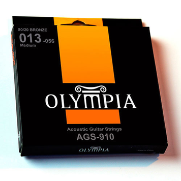Струны для акустической гитары OLYMPIA AGS910 80/20 Bronze Acoustic Guitar Strings Medium 13/56