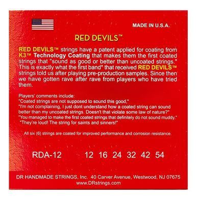Струни для акустичної гітари DR RDA-12 RED DEVILS Acoustic - Light (12-54)
