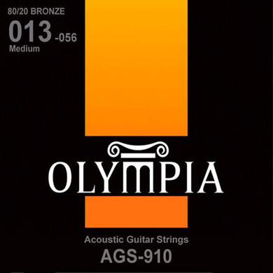 Струны для акустической гитары OLYMPIA AGS910 80/20 Bronze Acoustic Guitar Strings Medium 13/56
