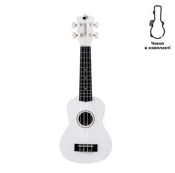 Укулеле электроакустическое Alfabeto Carbuku21 EQ White + bag