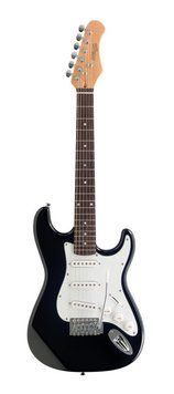 Електрогітара, форма: Stratocaster Stagg S300 BK