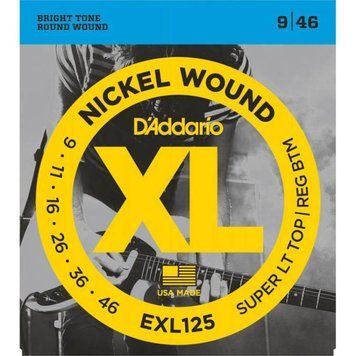 Струны для електрогитары D'ADDARIO EXL125