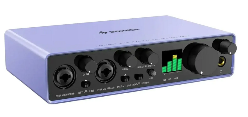 Аудіоінтерфейс DONNER Livejack 2x2