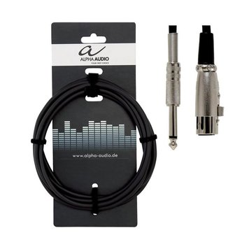 Кабель мікрофонний Alpha Audio Basic Line XLR(f)/Mono Jack 6,3 мм (3 м) 190,060