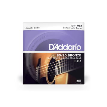 Струни для акустичної гітари D'ADDARIO EJ13 11-52