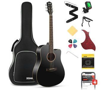 Акустична гітара DONNER Acoustic Guitar Cutaway Black (Комплект)