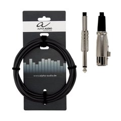 Кабель мікрофонний Alpha Audio Pro Line XLR(f)/Mono Jack 6,3 мм (6 м) 190.580