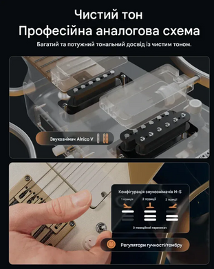 Silent гітара DONNER HUSH-X PRO White-Luxe
