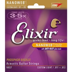 Струни для акустичних гітар Elixir AC NW CL 11-52