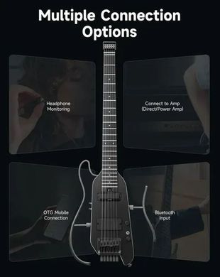 Silent гітара DONNER HUSH-X PRO Black