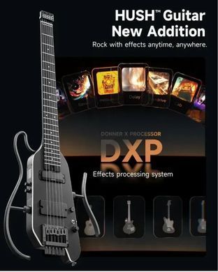 Silent гітара DONNER HUSH-X PRO Black