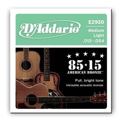 Струны для аккустической гитары D'ADDARIO EZ-920
