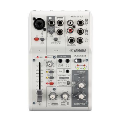 Многоцелевой 3-канальный микшер с USB-аудиоинтерфейсом YAMAHA AG03MK2W