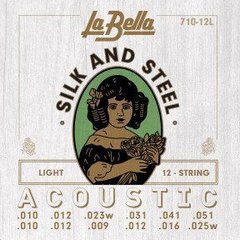 Струни для акустичної гітари La Bella 710-12L Light Tension .010-.02