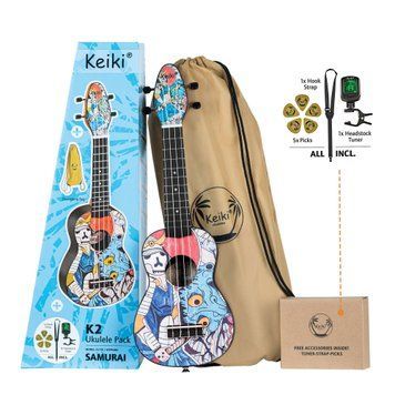 Укулеле сопрано Ortega Keiki Pack K2-SR Sopano Samurai
