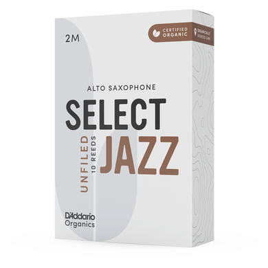Трость для альт саксофона D'ADDARIO ORGANIC SELECT JAZZ - ALTO SAX UNFILED 2M (1шт)