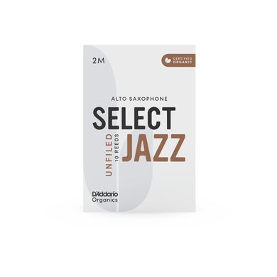 Трость для альт саксофона D'ADDARIO ORGANIC SELECT JAZZ - ALTO SAX UNFILED 2M (1шт)