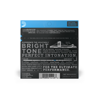 Струни для електрогітари D'ADDARIO EXL115 XL