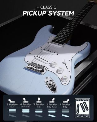 Електрогітара DONNER DST-80 Sonic Blue - комплект