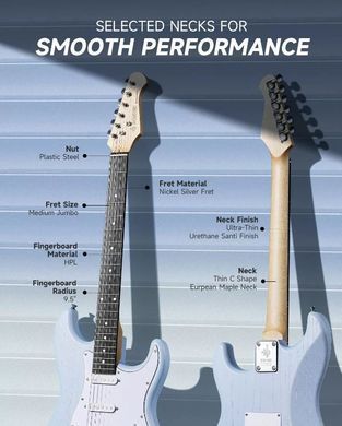 Електрогітара DONNER DST-80 Sonic Blue - комплект