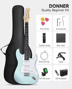 Електрогітара DONNER DST-80 Surf Green - комплект