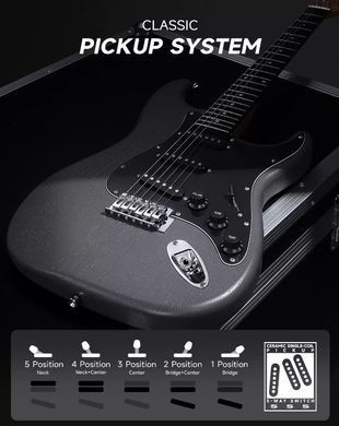 Электрогитара DONNER DST-80 Matton Black - комплект
